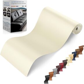 YAFLC Self Adhesive Leather Repair Tape Kit, 4"x 63" Leather Repair Patch for Furniture, Leather Repair Patch for Car seat, Sofas, Couch, Boat Seat Black