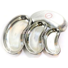 3 pcs New German Stainless Steel Kidney Tray Dishes EMESIS BASIN HOLLOWARE Small Medium Large CYNAMED