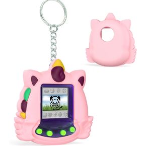 حافظة لطيفة متوافقة مع Giga Pets، حافظة تصميم بنمط وحيد القرن ثلاثية الأبعاد لطيفة ومضحكة، غطاء حماية ناعم من السيليكون للحيوانات الأليفة Giga Pets للأطفال