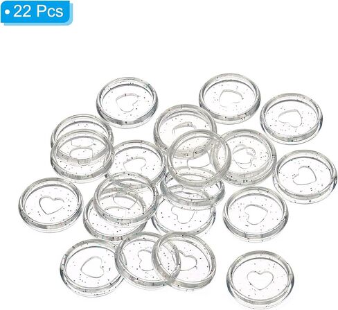 PATIKIL 24mm Plastic Book Binding Discs, 22 Pack Discbound Expansion Discs Heart Binder Rings for DIY Notebook Planner, Shine Pink in Saudi Arabia