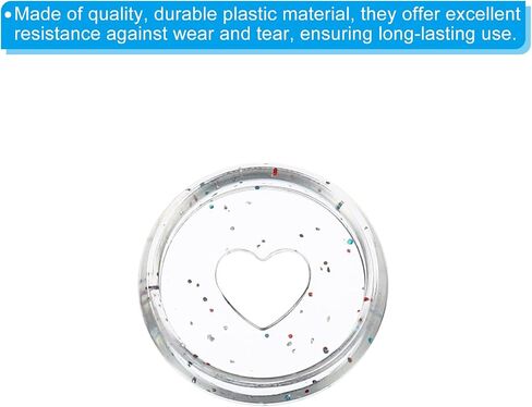 PATIKIL 24mm Plastic Book Binding Discs, 22 Pack Discbound Expansion Discs Heart Binder Rings for DIY Notebook Planner, Shine Pink in Saudi Arabia
