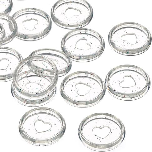 PATIKIL 24mm Plastic Book Binding Discs, 22 Pack Discbound Expansion Discs Heart Binder Rings for DIY Notebook Planner, Shine Pink in Saudi Arabia