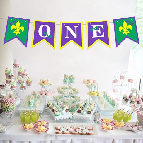 أقنعة ماردي غرا التنكرية واحدة باللون الأرجواني والأخضر الذهبي راية خلفية تاج موضوع ديكور ديكورات لحفلات ماردي غرا كرنفال نيو أورليانز حفلة عيد الميلاد الأول لوازم الحفلات الخلفية in Kuwait