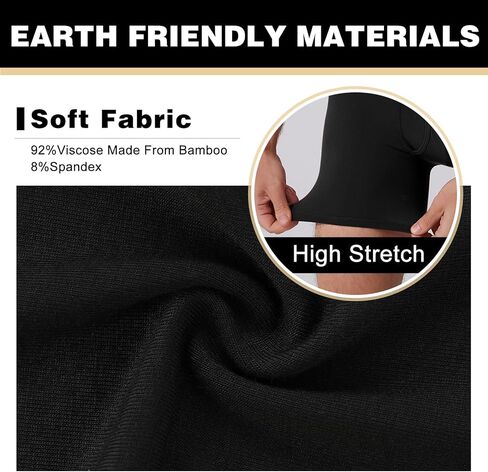 BAMBOO COOL Men’s Underwear Boxer Briefs 7-Pack Breathable and Soft with Fly Underwear for Men in Kuwait