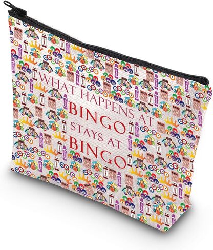 VAMSII Funny Bingo Player Gift What Happens At Bingo Stays At Bingo Lucky Bingo Bag For Women Her (Bingo Bingo) in Saudi Arabia