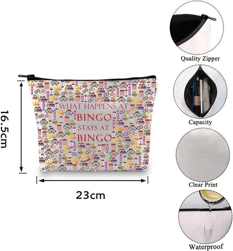 VAMSII Funny Bingo Player Gift What Happens At Bingo Stays At Bingo Lucky Bingo Bag For Women Her (Bingo Bingo) in Saudi Arabia