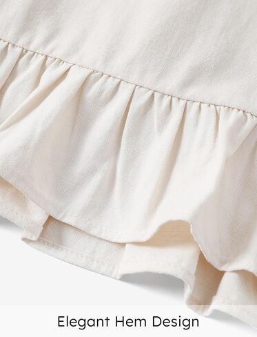 PATPAT Girls Clothing Set Linen Sleeveless Button Back Tank Crop Tops and Wide-Leg Ankle Pants with Pocket Outfits in Saudi Arabia