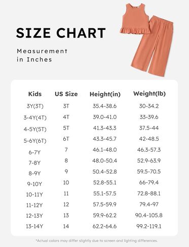 PATPAT Girls Clothing Set Linen Sleeveless Button Back Tank Crop Tops and Wide-Leg Ankle Pants with Pocket Outfits in Saudi Arabia
