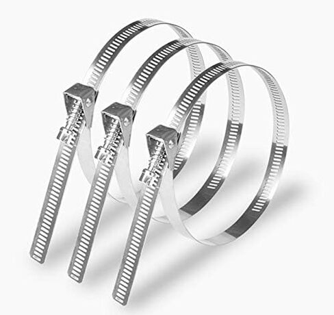 Stainless Steel Hose Clamp 0.5x40 inch Extra Long Adjustable Worm Gear Pipe Clamps Air Ducting Clamp for Plumbing, Automotive And Mechanical Applications 25 pcs (0.5x40 inch) in Saudi Arabia