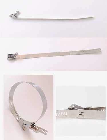 Stainless Steel Hose Clamp 0.5x40 inch Extra Long Adjustable Worm Gear Pipe Clamps Air Ducting Clamp for Plumbing, Automotive And Mechanical Applications 25 pcs (0.5x40 inch) in Saudi Arabia