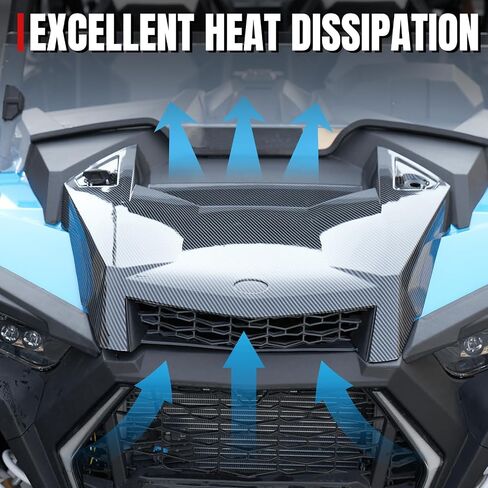 مغرفة غطاء محرك السيارة A & UTV PRO Turbo لـ Polaris RZR XP 1000/ XP 4 1000/ TURBO XP 4 / TURBO S 2019-2023، ملحقات مجموعة مدخل الهواء بنمط ألياف الكربون، استبدال OEM # 5454429-632، قطعة واحدة in Saudi Arabia