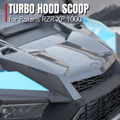 مغرفة غطاء محرك السيارة A & UTV PRO Turbo لـ Polaris RZR XP 1000/ XP 4 1000/ TURBO XP 4 / TURBO S 2019-2023، ملحقات مجموعة مدخل الهواء بنمط ألياف الكربون، استبدال OEM # 5454429-632، قطعة واحدة in Saudi Arabia