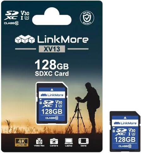 بطاقة LinkMore XV29 بسعة 256 جيجابايت SDXC UHS-II بطاقة SD UHS-II، C10، U3، V90، بطاقة SD للكاميرا الرقمية، تدعم الطائرة بدون طيار فيديو 4K 8K، بطاقات ذاكرة الكاميرا تصل إلى 250 ميجابايت/ثانية سرعة القراءة، 220 ميجابايت/ثانية سرعة الكتابة in Kuwait