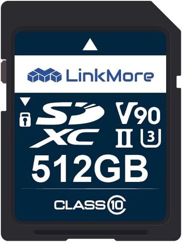بطاقة LinkMore XV29 بسعة 256 جيجابايت SDXC UHS-II بطاقة SD UHS-II، C10، U3، V90، بطاقة SD للكاميرا الرقمية، تدعم الطائرة بدون طيار فيديو 4K 8K، بطاقات ذاكرة الكاميرا تصل إلى 250 ميجابايت/ثانية سرعة القراءة، 220 ميجابايت/ثانية سرعة الكتابة in Kuwait