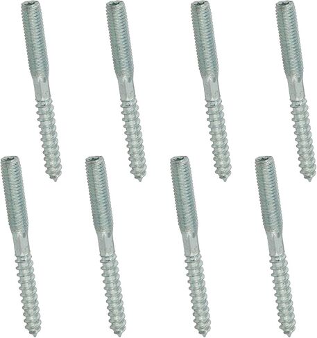 FMHXG 4PCS Double Ended Tooth Screw Plum Slot Single Point Self Tapping Double Ended Hook Bolt Galvanized Carbon Steel Machine Screw for Iron Outdoor or Household Furniture Staircase Column M10x100 in Saudi Arabia