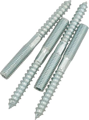 FMHXG 4PCS Double Ended Tooth Screw Plum Slot Single Point Self Tapping Double Ended Hook Bolt Galvanized Carbon Steel Machine Screw for Iron Outdoor or Household Furniture Staircase Column M10x100 in Saudi Arabia