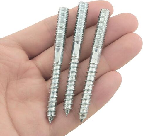 FMHXG 4PCS Double Ended Tooth Screw Plum Slot Single Point Self Tapping Double Ended Hook Bolt Galvanized Carbon Steel Machine Screw for Iron Outdoor or Household Furniture Staircase Column M10x100 in Saudi Arabia