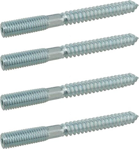 FMHXG 4 قطع برغي ذو نهاية مزدوجة للأسنان وفتحة البرقوق نقطة واحدة ذاتية التنصت ذات نهاية مزدوجة مسمار خطاف مجلفن من الصلب الكربوني للحديد في الهواء الطلق أو الأثاث المنزلي عمود الدرج M10x100 in Kuwait