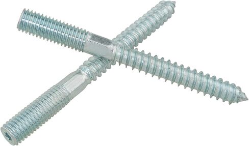 FMHXG 4 قطع برغي ذو نهاية مزدوجة للأسنان وفتحة البرقوق نقطة واحدة ذاتية التنصت ذات نهاية مزدوجة مسمار خطاف مجلفن من الصلب الكربوني للحديد في الهواء الطلق أو الأثاث المنزلي عمود الدرج M10x100 in Kuwait