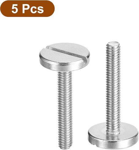 uxcell M4x20mm Slotted Round Large Flat Head Screws, 5pcs 304 Stainless Steel Slotted Decoration Screws in Saudi Arabia