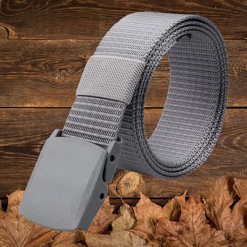 LOS ANDES Nylon Belt, Military Tactical Belts Breathable Webbing Canvas Belt with Plastic Buckle for Pants Size Below 46" in Saudi Arabia