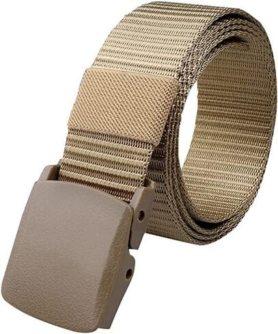 LOS ANDES Nylon Belt, Military Tactical Belts Breathable Webbing Canvas Belt with Plastic Buckle for Pants Size Below 46" in Saudi Arabia
