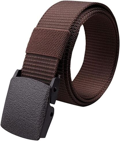LOS ANDES Nylon Belt, Military Tactical Belts Breathable Webbing Canvas Belt with Plastic Buckle for Pants Size Below 46" in Saudi Arabia