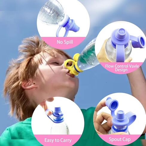 زجاجات سيليكون مانعة للانسكاب، فوهة علوية للأطفال الصغار والكبار، تحمي فم الأطفال، خالية من مادة BPA (محدثة) in Kuwait
