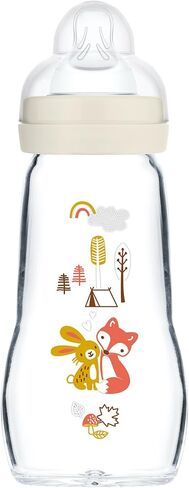 زجاجة MAM Feel Good ذات التدفق البطيء، سهلة التبديل بين الثدي والزجاجة، 5 أونصة، 0+ أشهر، للجنسين، عبوة واحدة in Kuwait