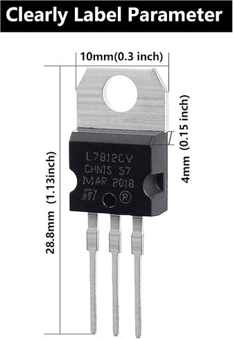 50 Pcs Voltage Regulator, Yiwanson Voltage Regulator Assortment Assorted Kit, LM317T L7805 L7806 L7808 L7809 L7810 L7812 L7815 L7818 L7824, TO-220 Package High Current Positive Voltage Regulator kit in Saudi Arabia