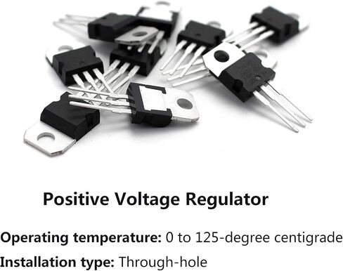 50 Pcs Voltage Regulator, Yiwanson Voltage Regulator Assortment Assorted Kit, LM317T L7805 L7806 L7808 L7809 L7810 L7812 L7815 L7818 L7824, TO-220 Package High Current Positive Voltage Regulator kit in Saudi Arabia