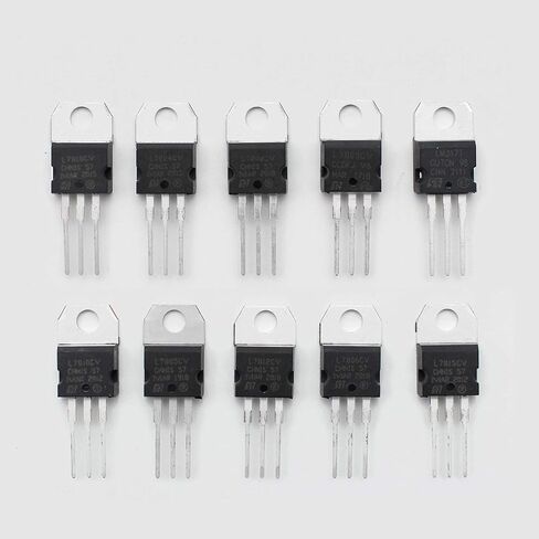 50 Pcs Voltage Regulator, Yiwanson Voltage Regulator Assortment Assorted Kit, LM317T L7805 L7806 L7808 L7809 L7810 L7812 L7815 L7818 L7824, TO-220 Package High Current Positive Voltage Regulator kit in Saudi Arabia