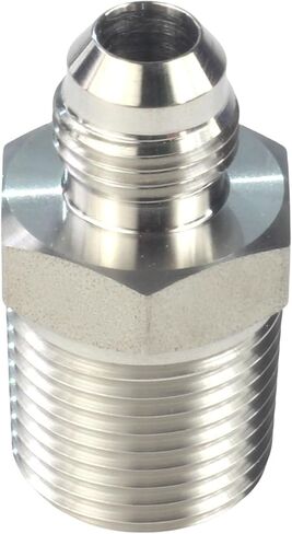 HFS(R) 1/2" NPT Male to 3/8" JIC Male Adapter Flared Tube Fitting Pipe Connector Stainless Steel 304 in Saudi Arabia