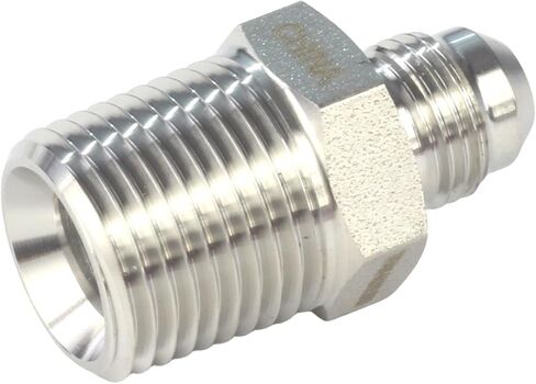 HFS(R) 1/2" NPT Male to 3/8" JIC Male Adapter Flared Tube Fitting Pipe Connector Stainless Steel 304 in Saudi Arabia