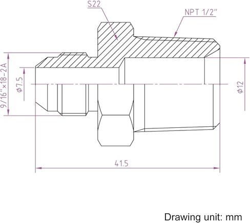 HFS(R) 1/2" NPT Male to 3/8" JIC Male Adapter Flared Tube Fitting Pipe Connector Stainless Steel 304 in Saudi Arabia