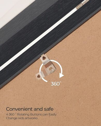 SANGMUCEN 2 Pack 9 "X12" إطارات فنية للأطفال، فتحة أمامية A4 لعرض الأعمال الفنية وتخزينها تحمل 150، إطارات عمل فنية للأطفال قابلة للتغيير للأعمال الفنية للأطفال، والمشاريع الفنية للأطفال، وديكور الحائط، أسود ZXK003H in Kuwait