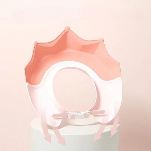 قبعة استحمام للأطفال، قناع استحمام للأطفال الصغار، قابل للتعديل، واقي لغسل شعر الطفل، درع حمام، قبعة للعيون والأذنين، حماية للرأس، شامبو استحمام، قبعة ناعمة للأطفال الصغار، الأطفال، الأطفال باللون الوردي in Kuwait