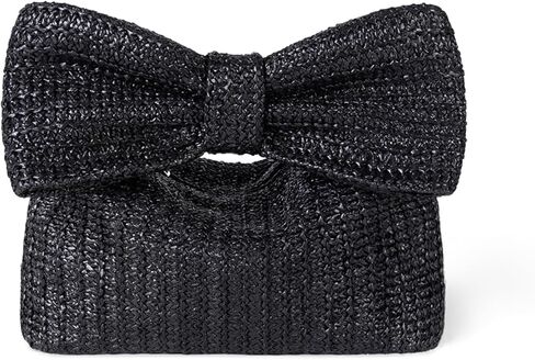 Lanpet القوس القش مخلب المحافظ للنساء الصيف حقيبة شاطئية عطلة المنسوجة Puese حقائب اليد لحفل زفاف رسمي in Kuwait