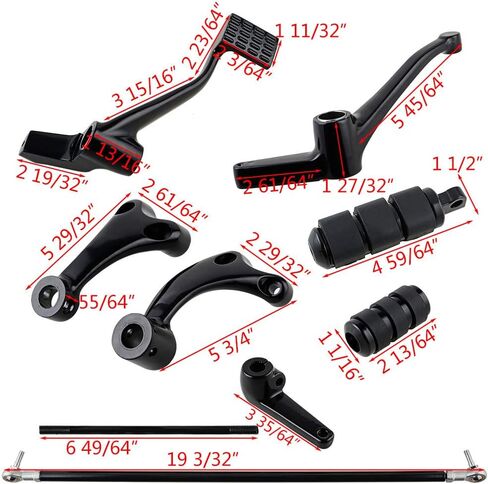 Astra Depot Black Forward Controls Kit for 1995-1997 2001-2003 Harley Sportster XL 883 1200 in Kuwait