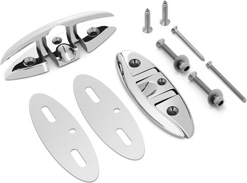 316 الفولاذ المقاوم للصدأ للطي المربط 6 بوصة قارب الوجه المربط، البحرية قابلة للطي سحب المربط، قارب قفص الاتهام الوجه المرابط، قارب حبل المربط مع السحابات، حزمة من 2 in Kuwait