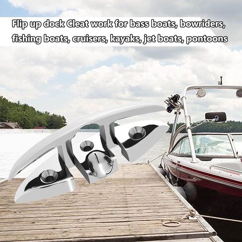 316 الفولاذ المقاوم للصدأ للطي المربط 6 بوصة قارب الوجه المربط، البحرية قابلة للطي سحب المربط، قارب قفص الاتهام الوجه المرابط، قارب حبل المربط مع السحابات، حزمة من 2 in Kuwait