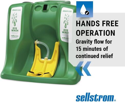 محطة غسيل العين Sellstrom - غسيل الطوارئ المحمول - معدات الإسعافات الأولية لموقع العمل - تلبي متطلبات ANSI in Kuwait