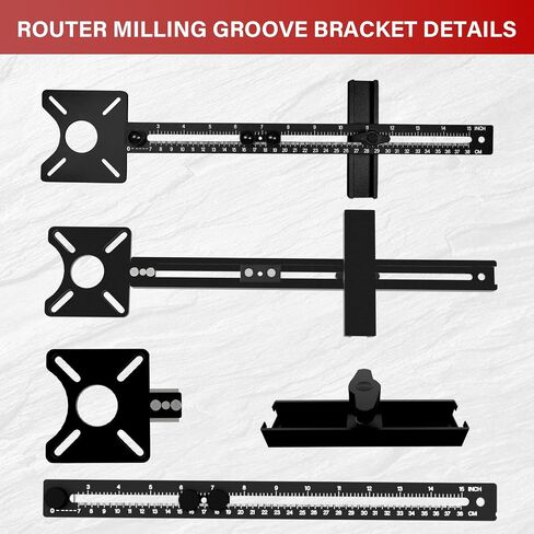 3 in 1 Router Tool Milling Groove Bracket, Cabinet Hardware Jig, Adjustable Router Circle Cutting Guide, Multifunctional Router Jig for Woodworking Wood Router Tool(Black) in Saudi Arabia