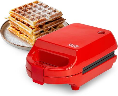 Tasty Mini Nonstick Waffle Maker, Perfect for Individual Waffles, Hash Browns, Brownies and more, Quick Results, Easy Clean Up, 600W, Aqua in Kuwait