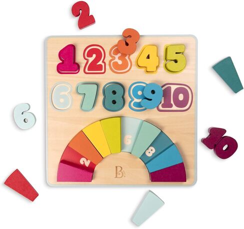 B. toys- Counting Rainbows- Number Puzzle for Kids – Wooden Number Puzzle – Counting Toy for Toddlers – 20 Chunky Puzzle Pieces – 18 Months + in Saudi Arabia