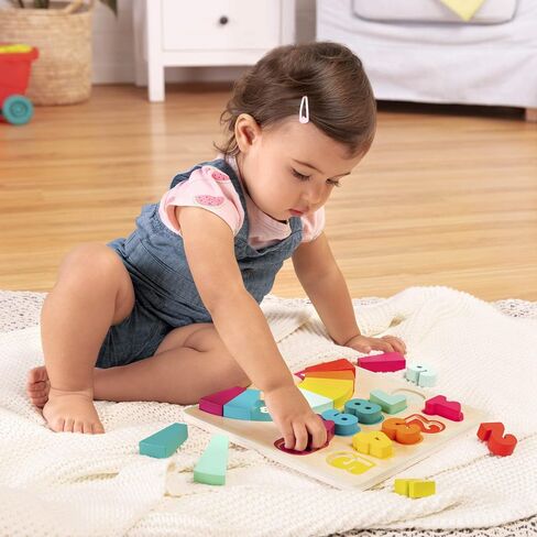 B. toys- Counting Rainbows- Number Puzzle for Kids – Wooden Number Puzzle – Counting Toy for Toddlers – 20 Chunky Puzzle Pieces – 18 Months + in Saudi Arabia