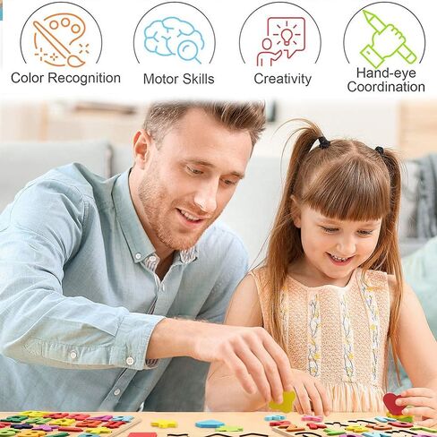 ألغاز خشبية للأطفال الصغار، ألغاز خشبية على شكل أرقام أبجدية، ألغاز اسم ABC للأطفال الصغار، ألعاب ألغاز تعليمية للأطفال، 3 في 1، ألغاز مونتيسور للأطفال الصغار in Kuwait