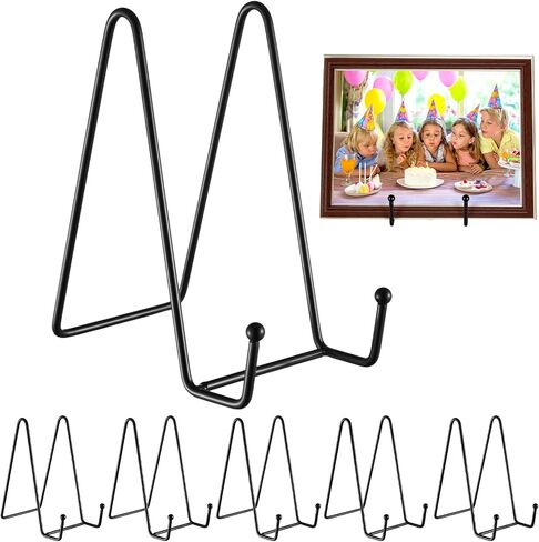 Plate Display Stands 6 Packs, Plate Holders for Display Metal Black Frame Stand for Book,Picture,Photo Easel, Platter,Collectibles,Tabletop Art (3 Inch) in Saudi Arabia