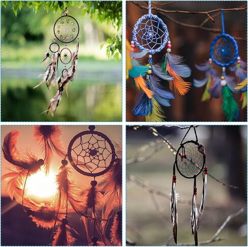 PATIKIL 4 Inch Dream Catcher Rings, 12 Pcs Plastic Macrame Wreath Floral Round Ring Hoop for Home Car DIY Craft Wedding Wall Hanging Decorations, White in Saudi Arabia