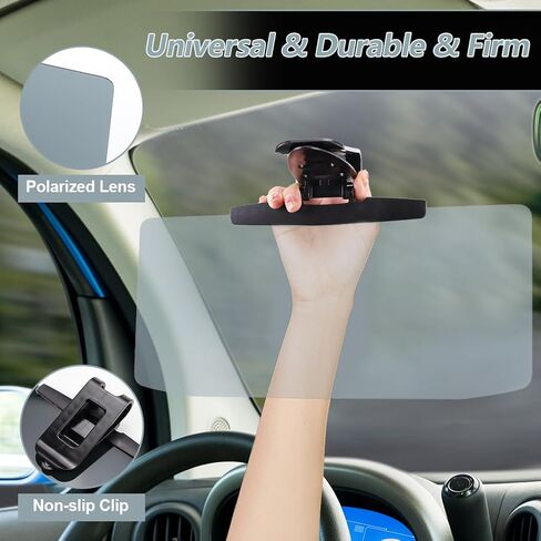 موسع حاجب الشمس للسيارات، حاجب السيارة المستقطب المطور، حاجب الشمس UV400، امتداد حاجب عالمي لواقي السيارة، مشبك على حاجب الشمس للسيارة، حاجب الشمس للسيارة قابل للتعديل، وهج، واقي للأشعة فوق البنفسجية in Kuwait